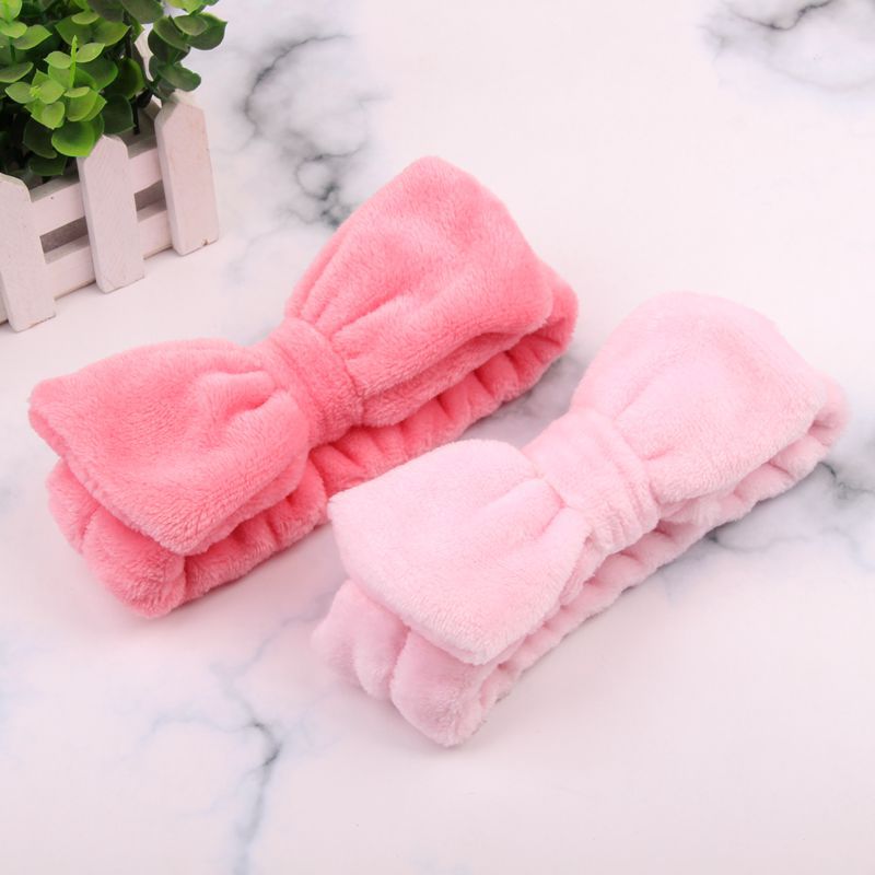 New coral fleece bow tie hair band creative makeup hair card wash sports wash face yoga hair accessories wholesale