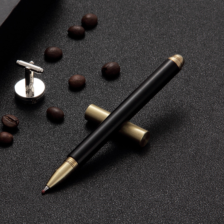 Source manufacturers wholesale brass sandalwood signature pen business craft gift water pen student teacher Memorial neutral pen