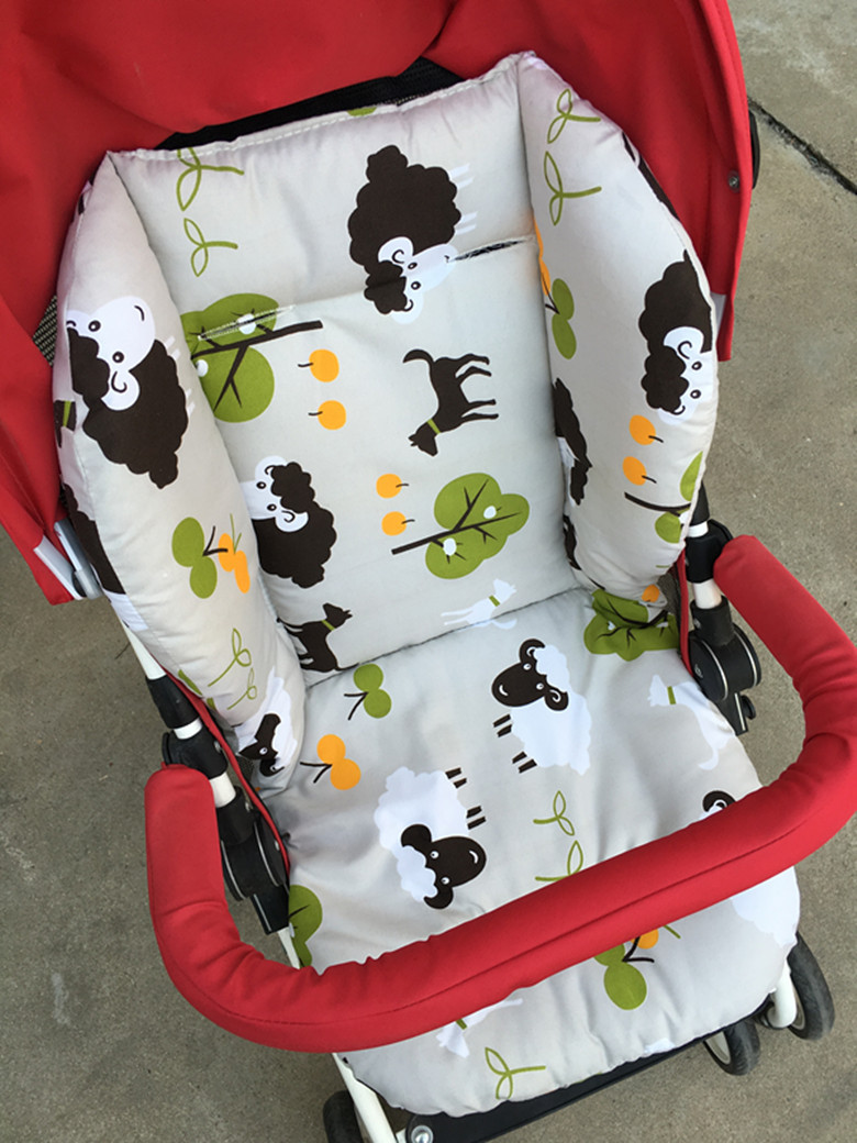 Thickened Warm Baby Stroller Cotton Pad Dining Chair Pad Baby Car Pad Child Seat Cotton Pad Sliding Baby Car Cotton Pad
