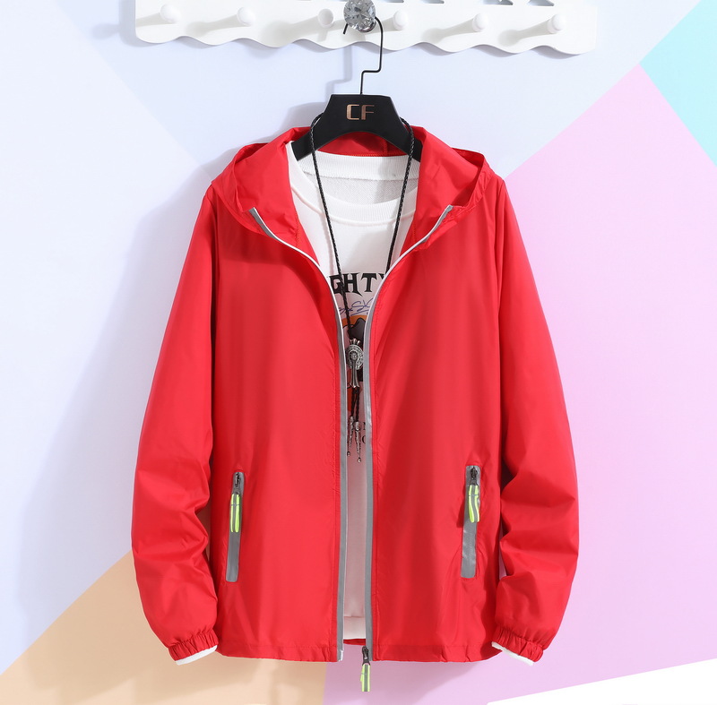 New reflective zipper sunscreen clothing lovers sunscreen clothing men's large size fishing clothing to print logo factory straight