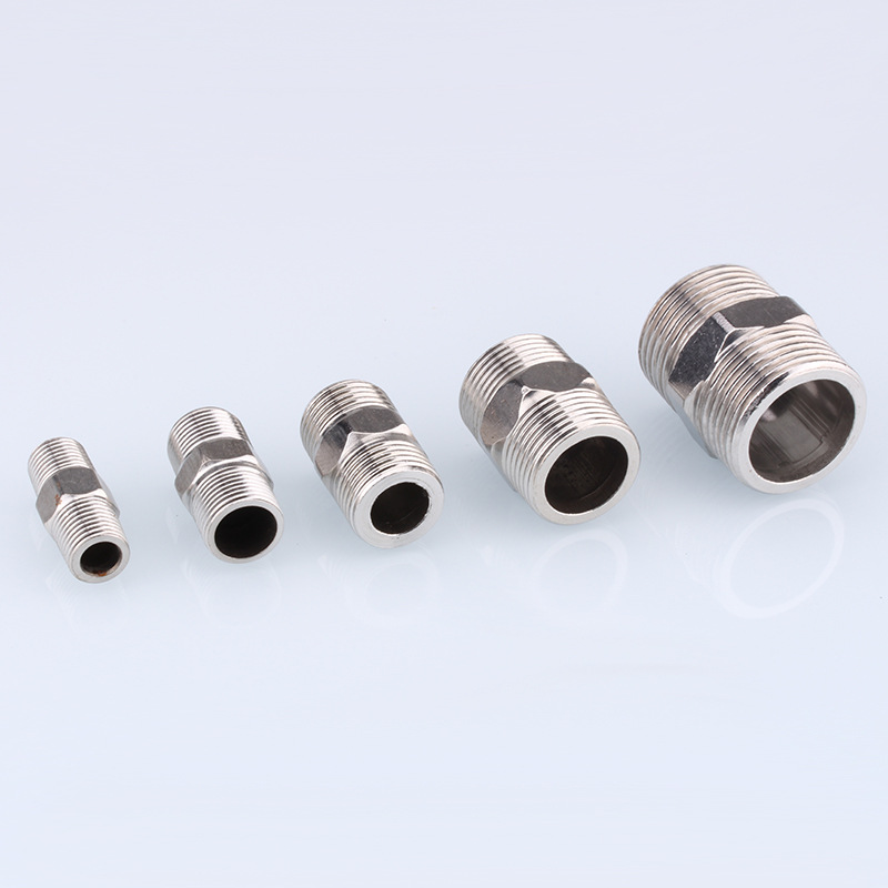 Stainless steel butt joint diameter reducing double outer wire direct lengthening 2 points to 3 points to 4 points to 6 points butt pipe fittings
