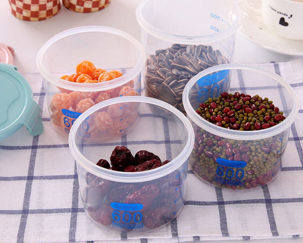 透明塑料干果储物罐乐扣食物收纳储存罐密封罐奶粉罐食品罐杂粮罐