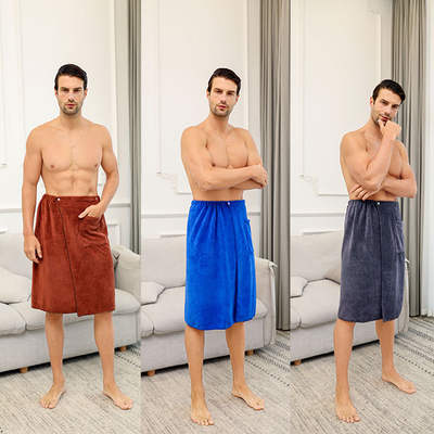 Stall wholesale men's bath skirt can wear bath towel a generation of cross-border microfiber towel quick-drying bath skirt