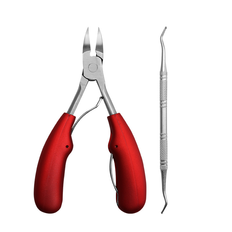 Factory Jiagou Stainless Steel Nail Scissors Single Set Oblique Eagle's Beat Toenail Scissors Pedal Fingers