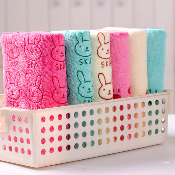 Microfiber printed towel wholesale beauty salon face towel strong absorbent face towel soft children cartoon dry hair towel
