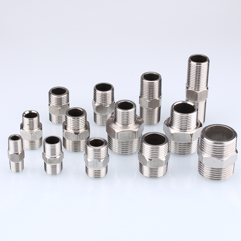 Stainless steel butt joint diameter reducing double outer wire direct lengthening 2 points to 3 points to 4 points to 6 points butt pipe fittings