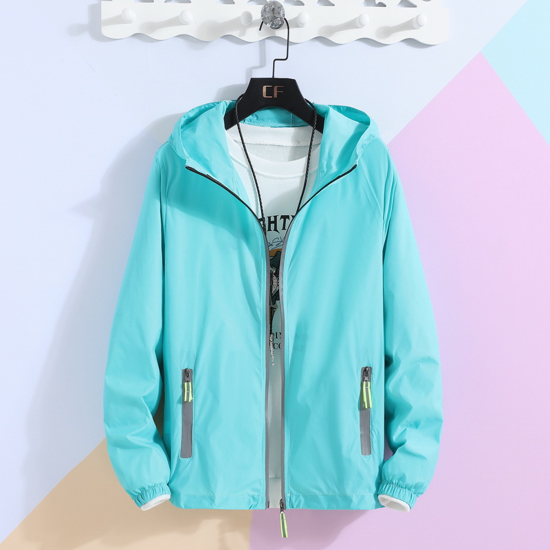 New reflective zipper sunscreen clothing lovers sunscreen clothing men's large size fishing clothing to print logo factory straight