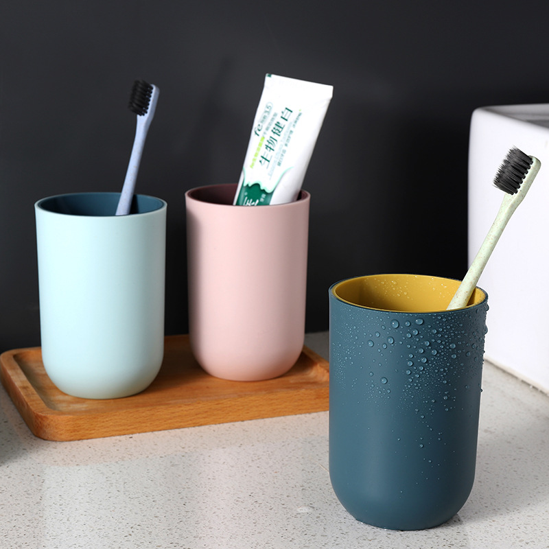 Two-color plastic toothbrush cup water Cup home fresh simple mouthwash Cup couple brush Cup wash cup