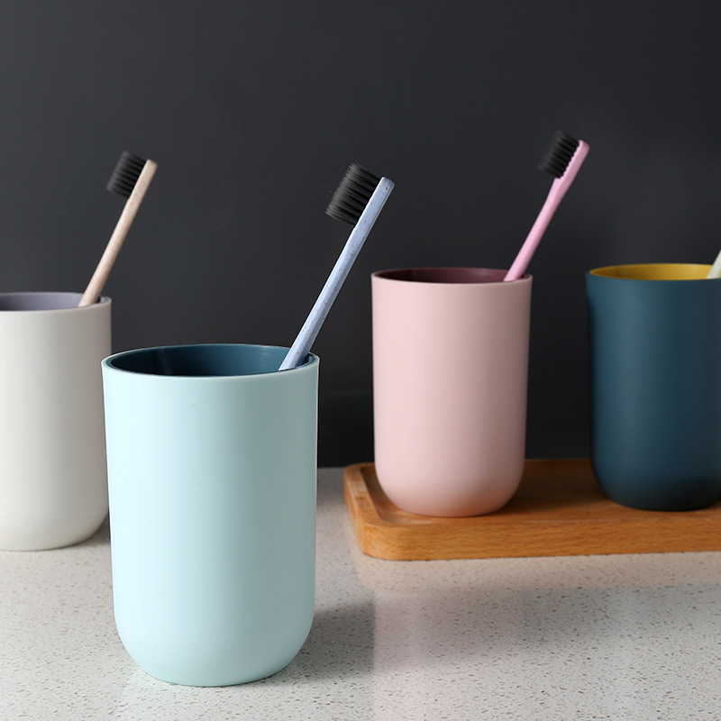 Two-color plastic toothbrush cup water Cup home fresh simple mouthwash Cup couple brush Cup wash cup