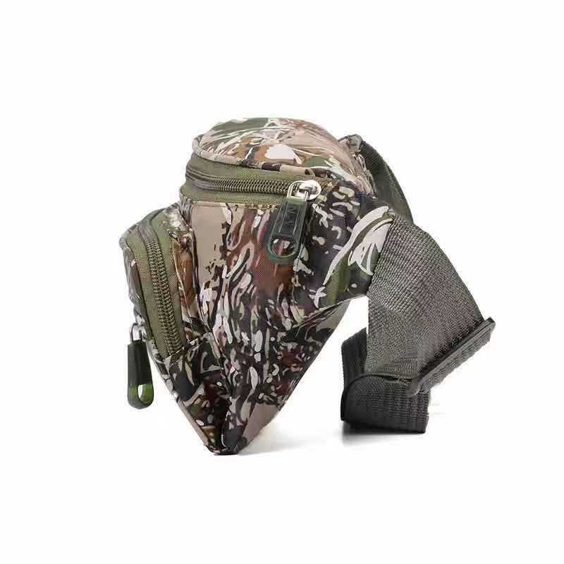 Sports multifunctional camouflage waist bag men and women large capacity cash register bag business polyester mobile phone bag wholesale