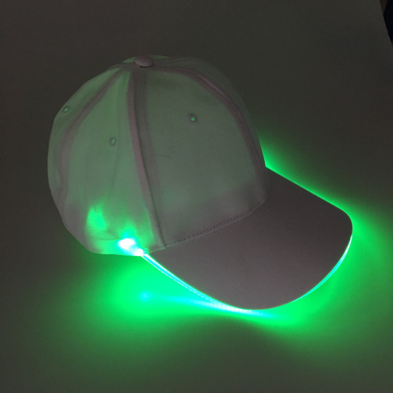 ファッションフラッシュ野球帽工場直供発光帽子超自慢led発光光ファイバ野球帽|undefined