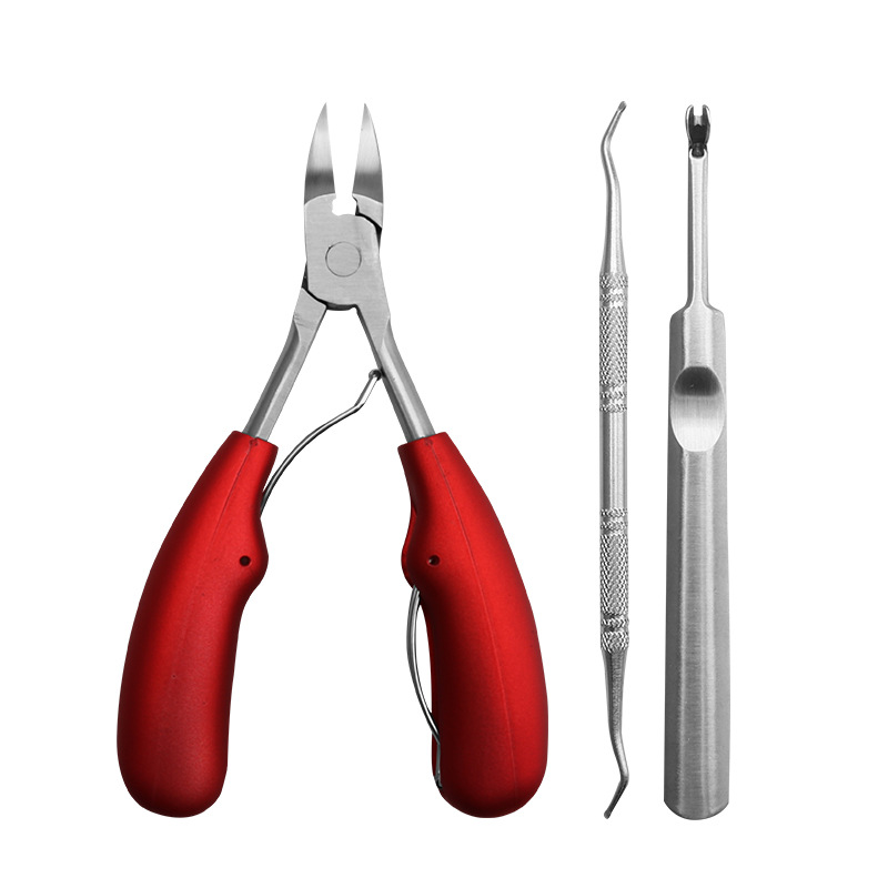 Factory Jiagou Stainless Steel Nail Scissors Single Set Oblique Eagle's Beat Toenail Scissors Pedal Fingers