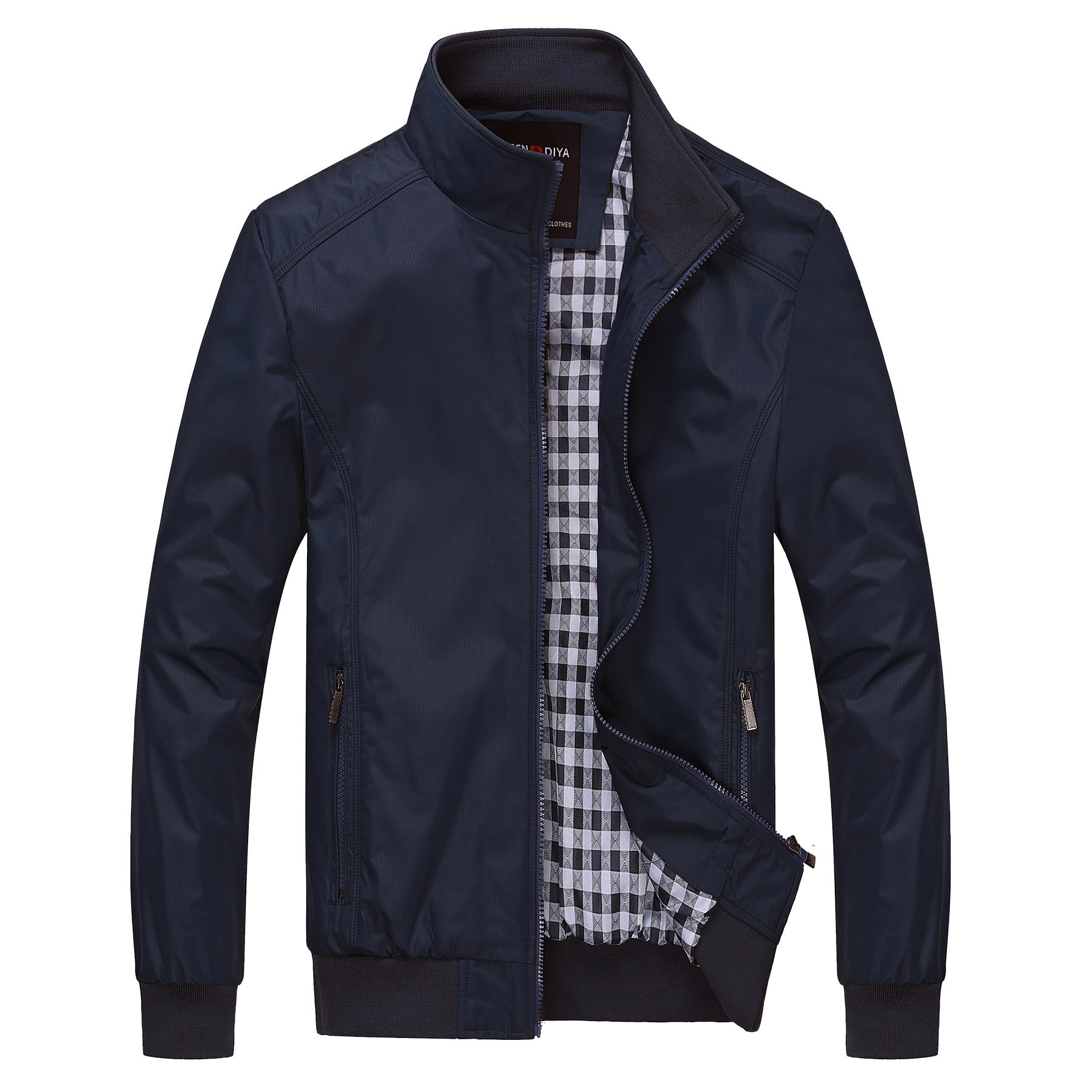 Spring thin stand collar jacket men's youth casual plus size loose jacket men's European size cross-border exclusive for Amazon