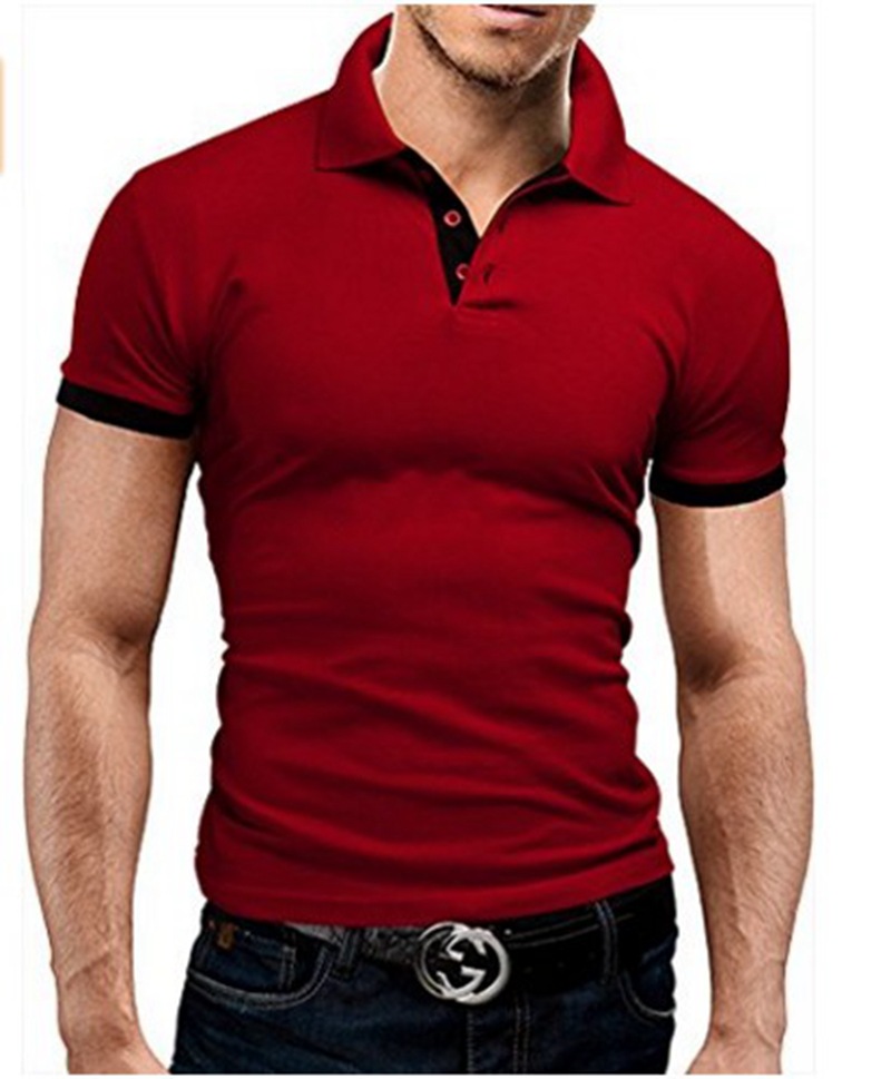 New Summer T-shirt Paul Men's Short Sleeve Top Popular Fashion Polo Shirt (2)