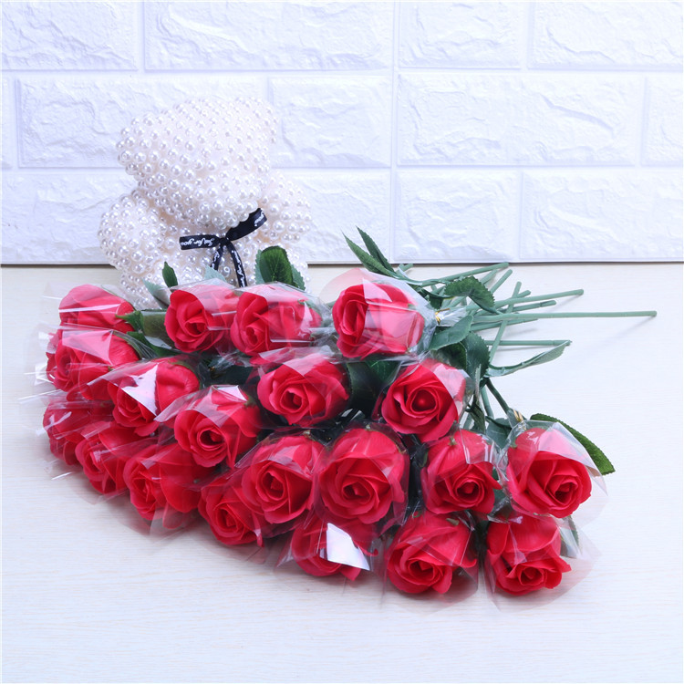 Single Rose Flower Soap Flower Simulation Flower Promotion Activities Promotional Gifts Spring Festival Valentine's Day New Year Celebration Gifts