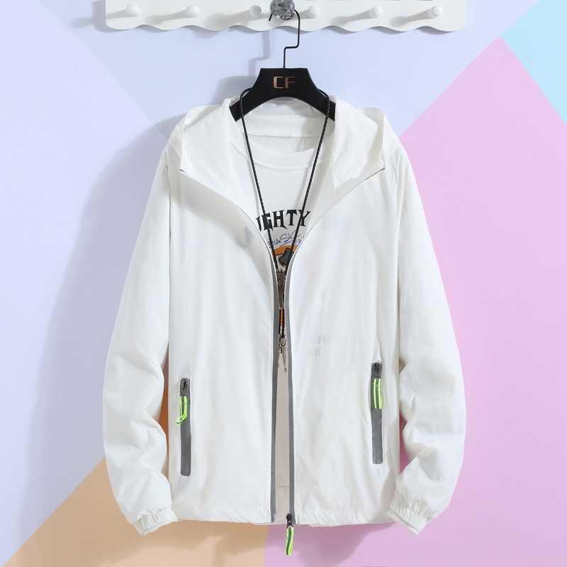 New reflective zipper sunscreen clothing lovers sunscreen clothing men's large size fishing clothing to print logo factory straight
