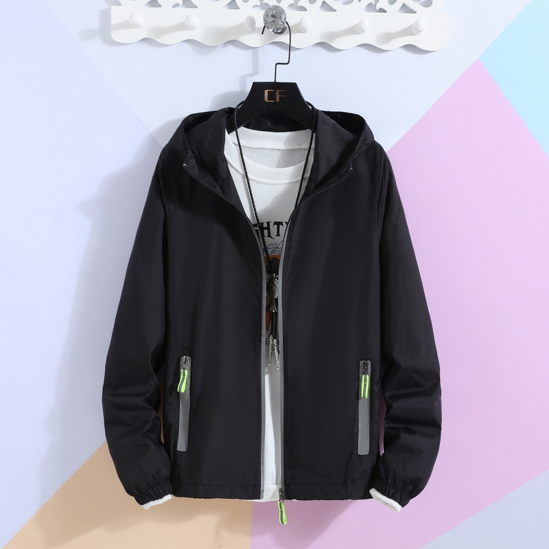New reflective zipper sunscreen clothing lovers sunscreen clothing men's large size fishing clothing to print logo factory straight