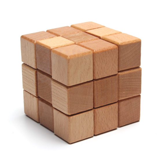 Kongming lock children's wooden toy Kongming lock Luban lock full set classical mortise wooden toy Kongming lock