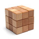 Kongming lock children's wooden toy Kongming lock Luban lock full set classical mortise wooden toy Kongming lock