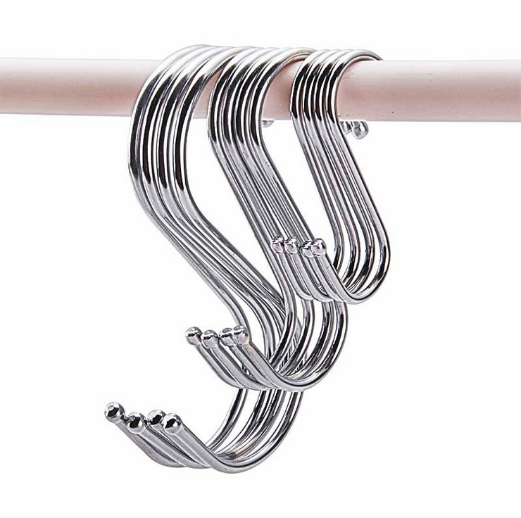 Multi-specification Stainless Steel Kitchen Clothes S Hook Metal Hook Sausage Hook Household Multifunctional Metal Hook