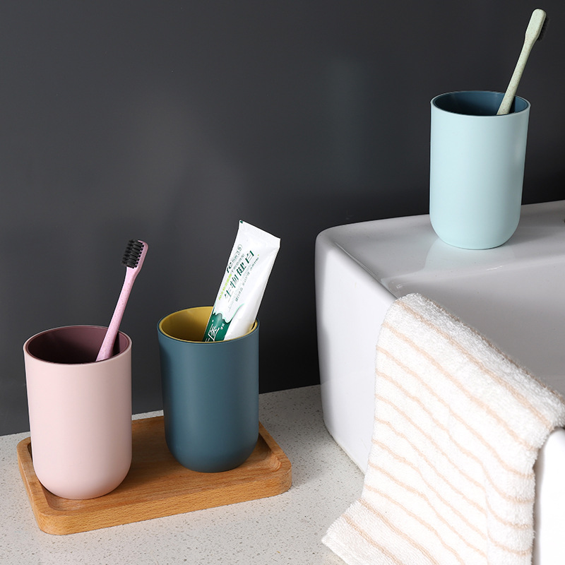Two-color plastic toothbrush cup water Cup home fresh simple mouthwash Cup couple brush Cup wash cup