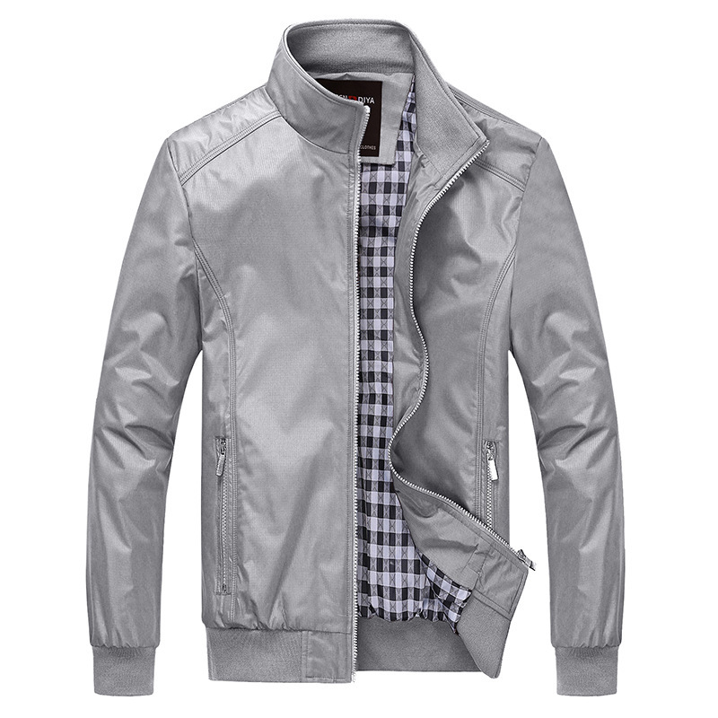 Spring thin stand collar jacket men's youth casual plus size loose jacket men's European size cross-border exclusive for Amazon