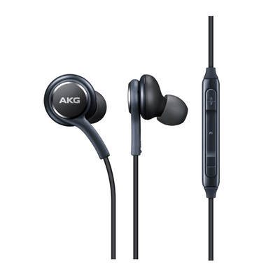 Suitable for round hole headphones s8s10 headphones akg wire control with microphone S20 headphones subwoofer in-ear