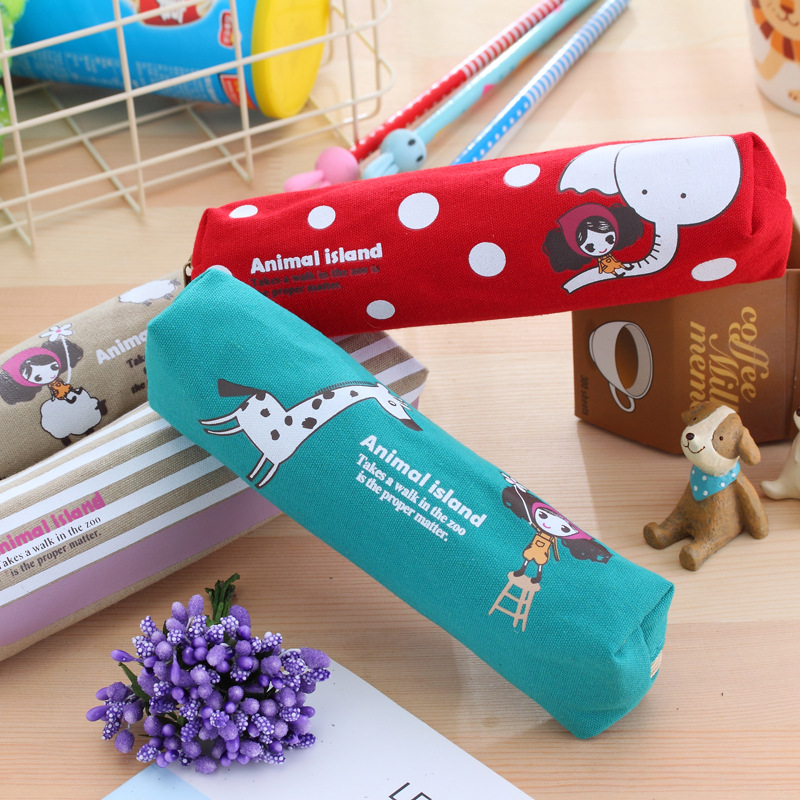 Japanese and Korean Stationery Cute Pra Girl Pencil Case Stationery Bag Student Stationery