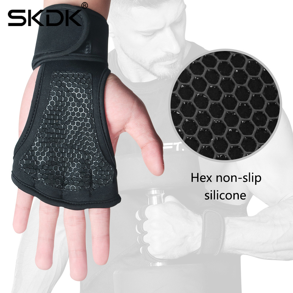 Fitness palm protection gloves equipment non-slip wrist protection lying push-pull horizontal bar pull-up hard pull with grip for men and women