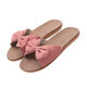 Factory Spot Open Toe eva Cotton Linen Slippers Japanese Linen Slippers Striped Bow Women's Home Indoor Summer