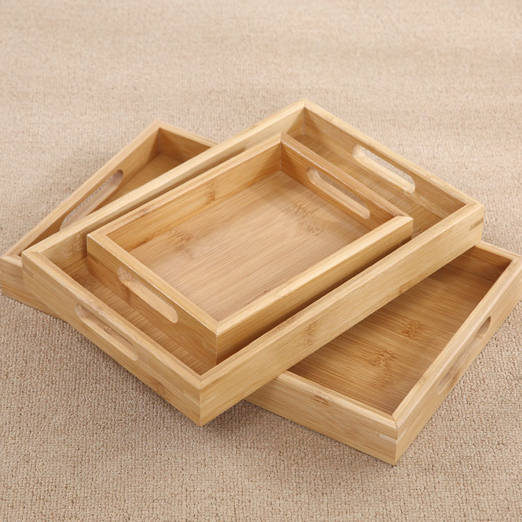 竹のトレーのお茶の皿の家庭用竹の長方形のお茶のコップのトレーの日本式の木製の食器のパンの皿のホテル|undefined
