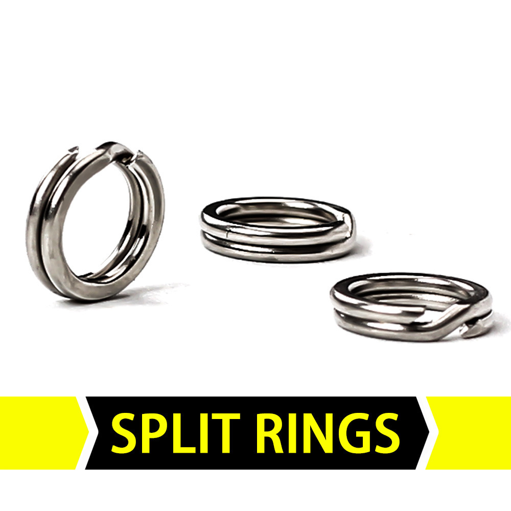 Flatten Luya Double Ring Stainless Steel Strong Flatten Double Ring Luya Fittings Connector Fishing Gear Fittings Connection Ring