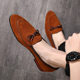 Wenzhou Men's Leather Shoes Loafers Frosted Cowhide Shoes Men's Fashion Casual Simple Trendy Shoes Men's Foreign Trade Large Size