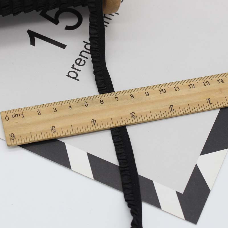 In stock 23 colors 10mm cloth fungus lace one-way ruffled ruffled pleated bjd elastic band shoes climbing clothes pet
