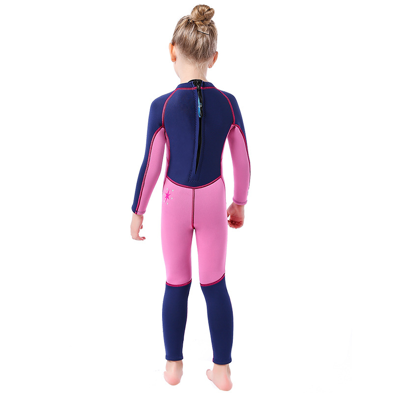 New 3MM children's wetsuit women's SLINX long-sleeved warm swimsuit girls snorkeling sun protection surfing jellyfish suit