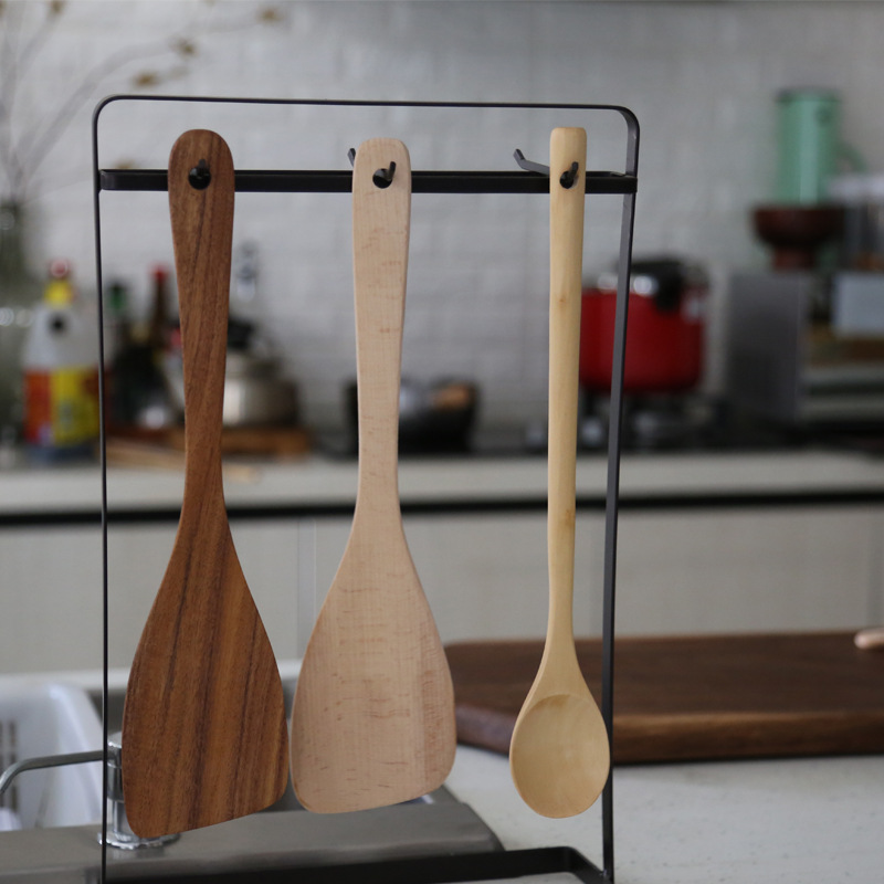 Yfjy Simple Japanese Korean Style Wooden Spoon Solid Wood Coffee Mix Spoon Honey Dessert Household Milk Tea Spoon Wholesale