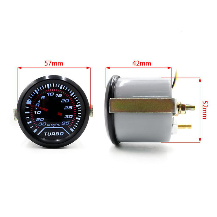 12V 2 "inch 52mm car meter racing meter modified LED display turbocharged pressure gauge smoked