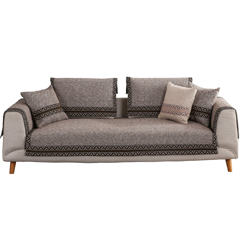 Four Seasons Universal Fabric Cotton and Linen Sofa Cushion Factory Wholesale Simple Modern Cotton Fabric Sofa Set Towel