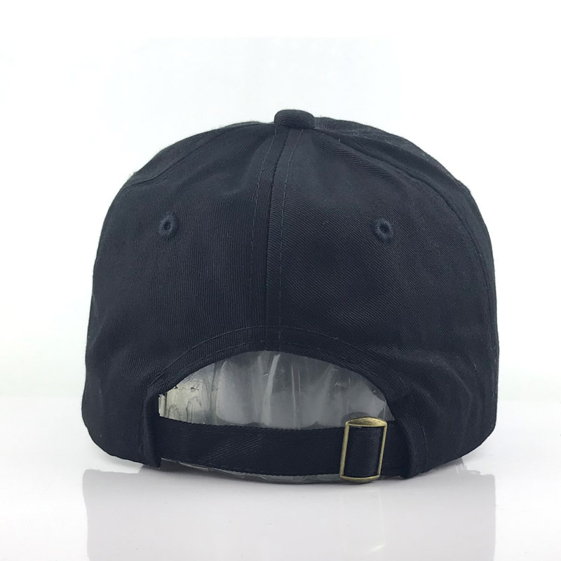 Shark Embroidered Baseball Hat Solid Color Curved Along Pure Cotton Washed Casual Baseball Cap European and American Men's Women's Cap