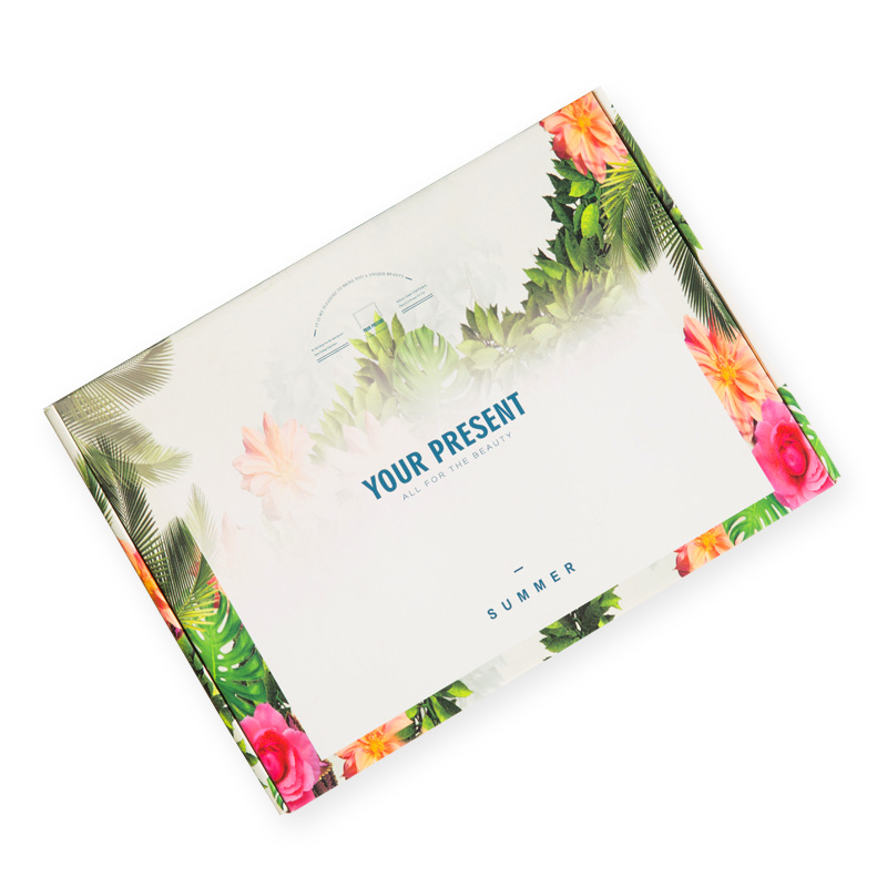 Color flying machine box spot underwear box pink marble color box silk screen logo paper box pink clothing packaging box