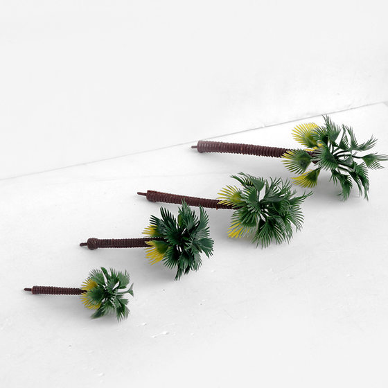 Micro landscape model tree building sand table scene tree handmade finished small tree green plant mini simulation plastic palm tree