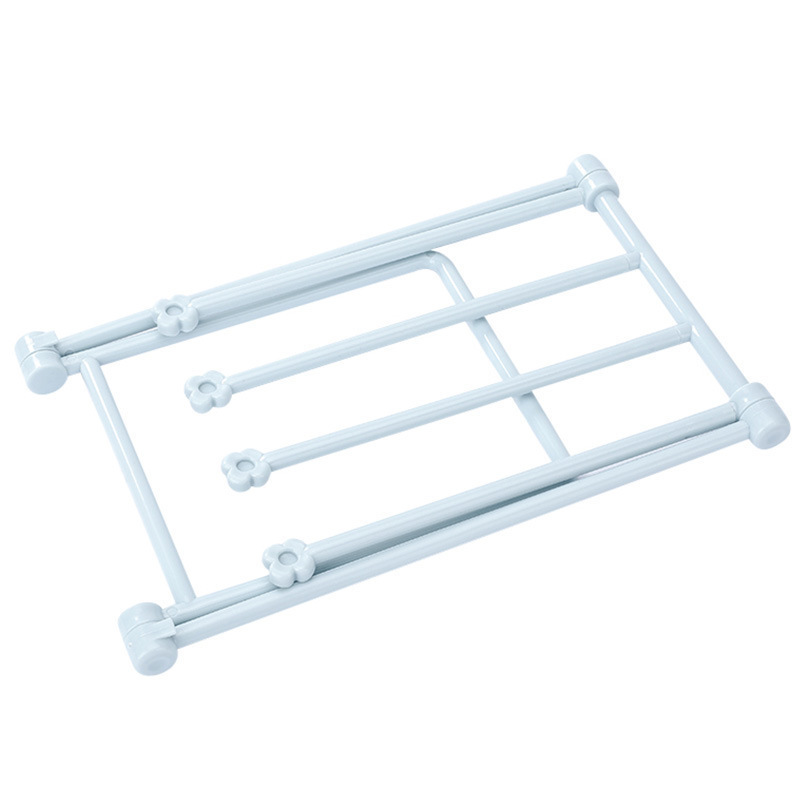 Desktop Foldable Vertical Rag Storage Rack Kitchen Washing Towel Rack Punch-free Countertop Water Cup Rack Storage Rack