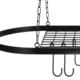 Oval Iron Kitchen Rack Hanging Pot Rack Kitchen Storage Rack Folding Kitchen Wall Hanging Pot Rack