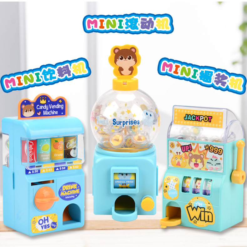 Foreign trade children's educational mini lottery machine game toy small manual rocking egg twisting machine toy wholesale