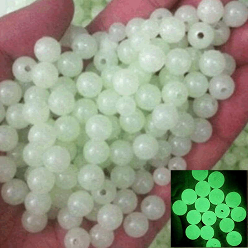 Luminous Beads Retaining Beads Fishing Beads Fluorescent Beads Luya Round Fishing Group Fishing Tackle Bean Retaining Explosive Hook Beads