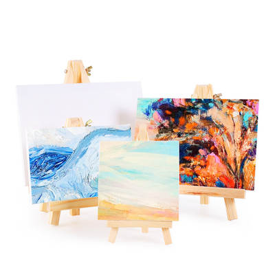 High Quality Log Small Easel Mini Frame Children's Painted Pigment Oil Painting Frame Mobile Phone Holder Solid Wood Tripod