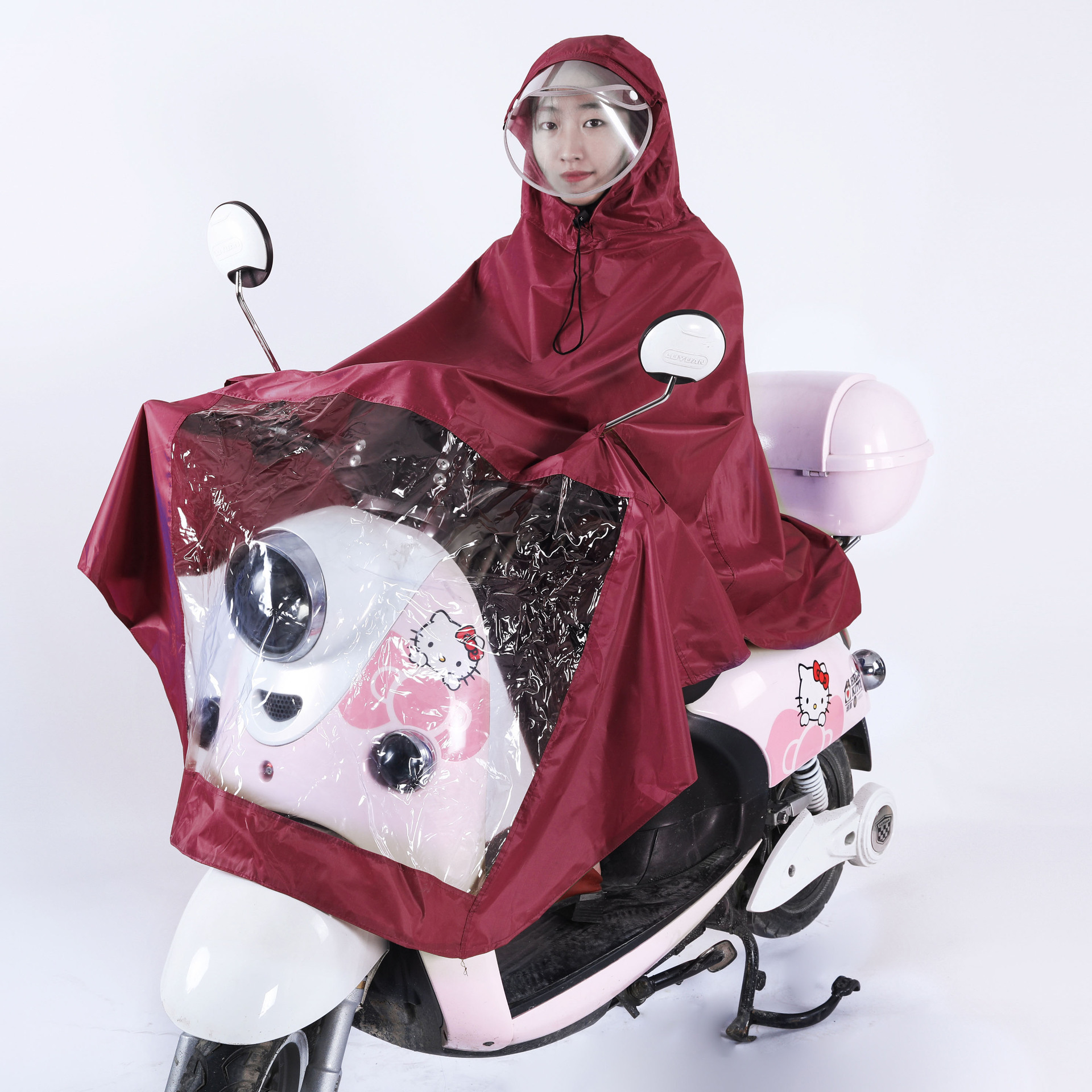 Electric Car Motorcycle Raincoat Outdoor Riding Thickened and Leftened Adult Full Body Rainstorm Poncho Battery Car Special