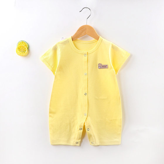 Baby Jumpsuit Short Sleeve Summer Newborn Hattie Class A Baby Climbing Jumpsuit Baby Clothes Wholesale Children's Wear
