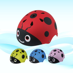 New children's helmet ladybug helmet roller skating helmet children's bicycle helmet factory direct sales