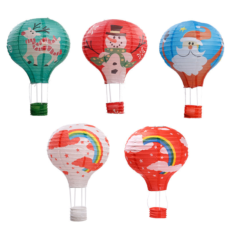 Shopping mall school park layout scene layout kindergarten children DIY handmade hot air balloon paper lantern wholesale